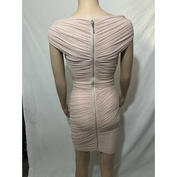 Herve Leger Off-The-Shoulder Ruched Mini Dress Bodycon Designer - Picture 5 of 16